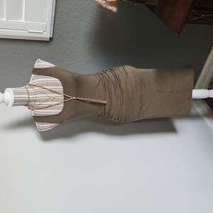 COPY - Casual strechy cotton ruched bodycon dress s